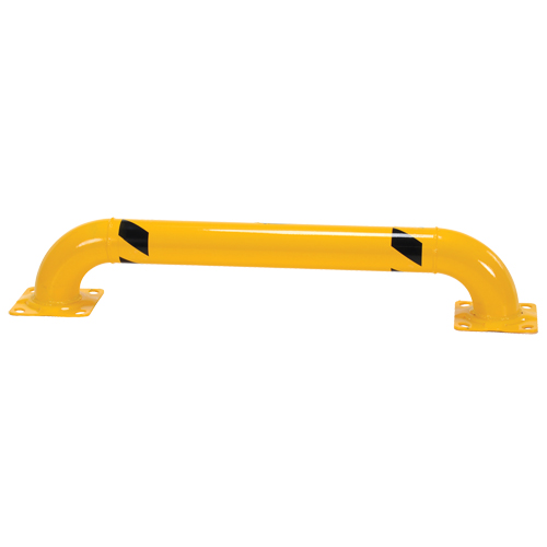 Garde-corps &agrave; profil bas pour rayonnages, 4' la x 0,75' h, Jaune NRZ Safety Inc.