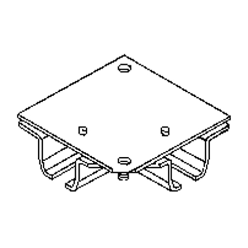 Ceiling Mount Curtain Partition 90° Corner Connector NRZ Safety Inc.