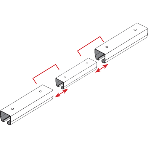 &eacute;clisse pour rail de roulement de mur-rideau NRZ Safety Inc.