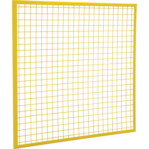 Composantes pour partitions & cloisons grillag&eacute;es - Panneaux, 4' h x 4' la, Jaune NRZ Safety Inc.