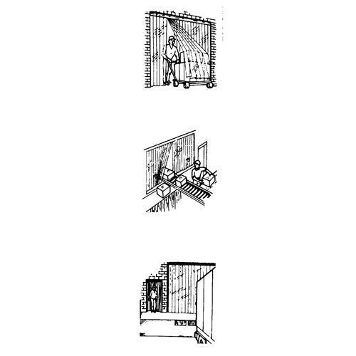 Strip Curtain Doors, 4' x 7' Door Opening, 8" Strip Width, 0.080" Strip Thickness NRZ Safety Inc.