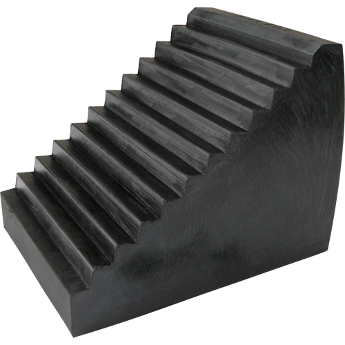 Wheel Chock, 9-1/2" x 6-1/2" x 7-1/2", Black NRZ Safety Inc.