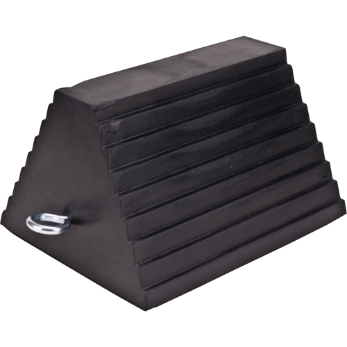 Wheel Chock, 9" x 8" x 6", Black NRZ Safety Inc.