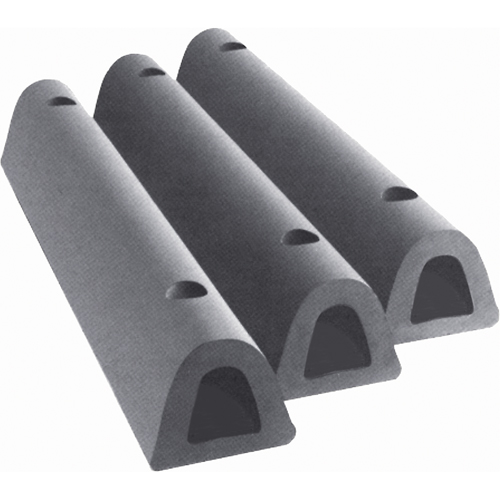 Extruded Rubber Dock Fenders, Rubber, 4-1/2" W x 24" L x 3-3/4" D NRZ Safety Inc.