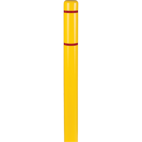 Polyethylene Bollard Covers, 4-1/2" Dia. x 52" L, Yellow NRZ Safety Inc.
