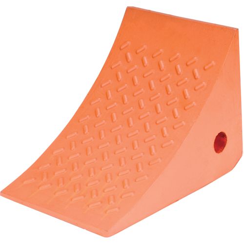 Wheel Chocks, Urethane, Orange, 8" W x 11" D x 8" H NRZ Safety Inc.