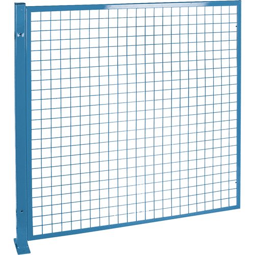 Protecteurs de p&eacute;rim&egrave;tre - Style treillis m&eacute;tallique, 4' h x 4' la, Bleu NRZ Safety Inc.