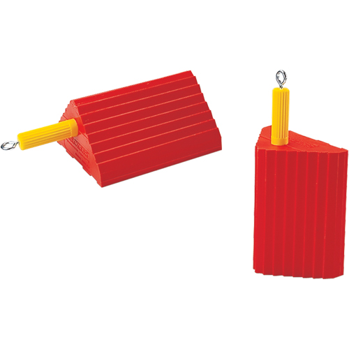 General Purpose Wheel Chocks, Polyurethane, Orange, 10" W x 8-1/2" D x 5" H NRZ Safety Inc.