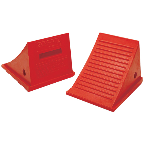 General Purpose Wheel Chocks, Polyurethane, Orange, 9" W x 11-1/2" D x 8-1/2" H NRZ Safety Inc.