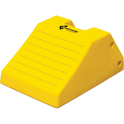 Heavy-Duty Wheel Chocks, Polyurethane, Safety Yellow, 14-9/10" W x 21-9/10" D x 10-3/5" H NRZ Safety Inc.