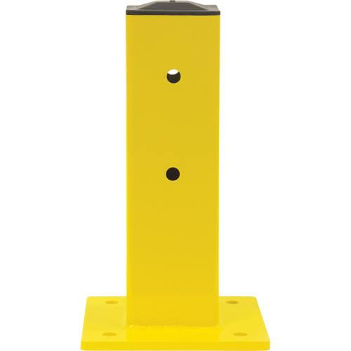 Single Guard Rail Post, Steel, 5" L x 17" H, Safety Yellow NRZ Safety Inc.