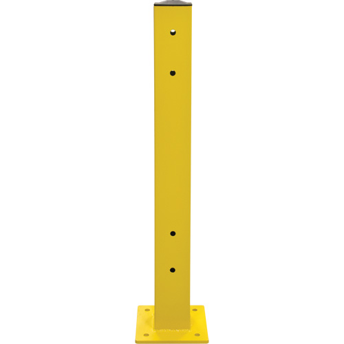 Double Guard Rail Post, Steel, 5" L x 44" H, Safety Yellow NRZ Safety Inc.