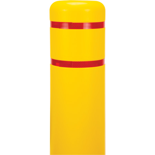 Polyethylene Bollard Cover, 6-5/8" Dia. x 52" L, Red/Yellow NRZ Safety Inc.