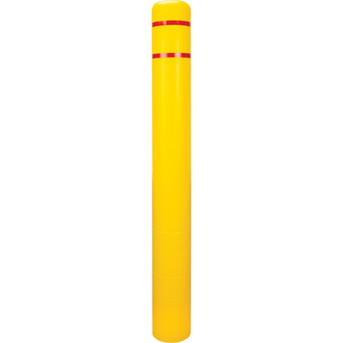 Polyethylene Bollard Cover, 6-5/8" Dia. x 60" L, Red/Yellow NRZ Safety Inc.
