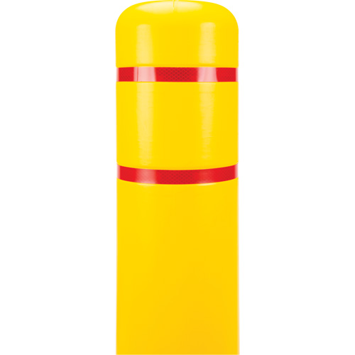 Polyethylene Bollard Cover, 6-5/8" Dia. x 60" L, Red/Yellow NRZ Safety Inc.