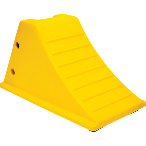 Cales de roue avec surface antid&eacute;rapante en caoutchouc, Polyur&eacute;thane, Jaune, 11-1/4" la x 21" p x 12-1/4" h NRZ Safety Inc.