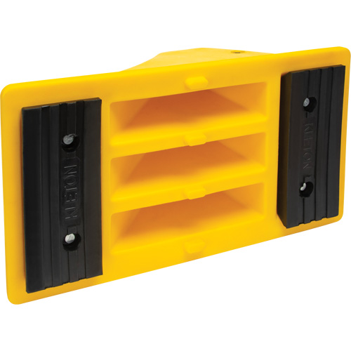 Cales de roue avec surface antid&eacute;rapante en caoutchouc, Polyur&eacute;thane, Jaune, 11-1/4" la x 21" p x 12-1/4" h NRZ Safety Inc.
