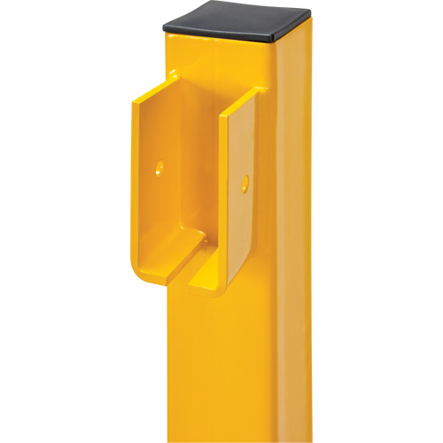 End Post for Light-Duty Guard Rails, Steel, 42" H, Safety Yellow NRZ Safety Inc.