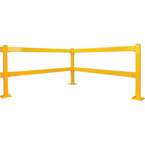 End Post for Light-Duty Guard Rails, Steel, 42" H, Safety Yellow NRZ Safety Inc.