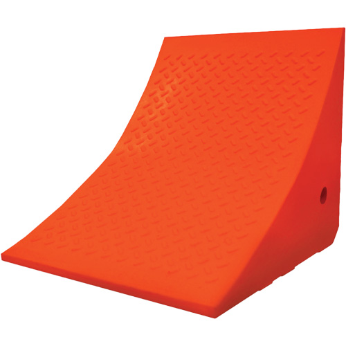 70 Ton Large Equipment Wheel Chock, Urethane, Orange NRZ Safety Inc.