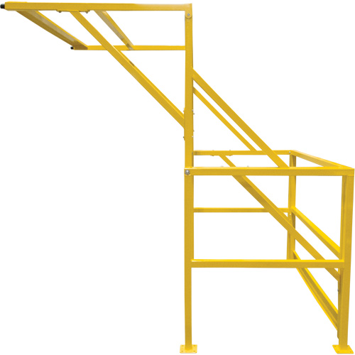 Mezzanine Safety Gate, 70" L x 77" H, 78" Raised, Yellow NRZ Safety Inc.
