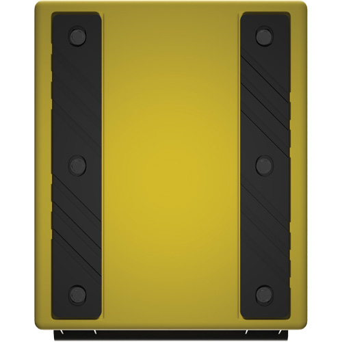 Cale de roue ultra-robuste pour l'exploitation mini&egrave;re Checkers Safety, PEHD, Jaune, 14-1/2" la x 17-1/2" p x 16" h NRZ Safety Inc.