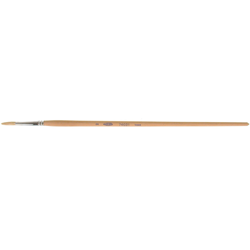 Pinceau de forme ronde en soies blanches pures pour marquage, Largeur de la brosse de 5/32", Soie blanche, Manche &agrave; Bois NRZ Safety Inc.
