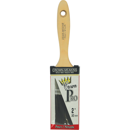 Straight Pro Paint Brush, Poly/Nylon, Wood Handle, 2" Width NRZ Safety Inc.