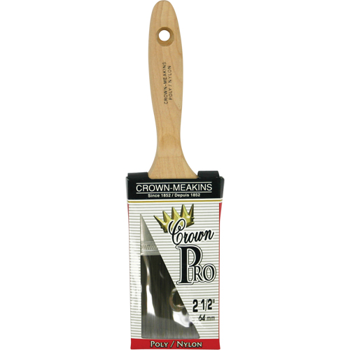 Crown Pro Angular Paint Brush, Poly/Nylon, Wood Handle, 2-1/2" Width NRZ Safety Inc.