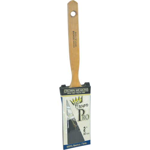 Crown Pro Straight Paint Brush, Bristle, Wood Handle, 2" Width NRZ Safety Inc.