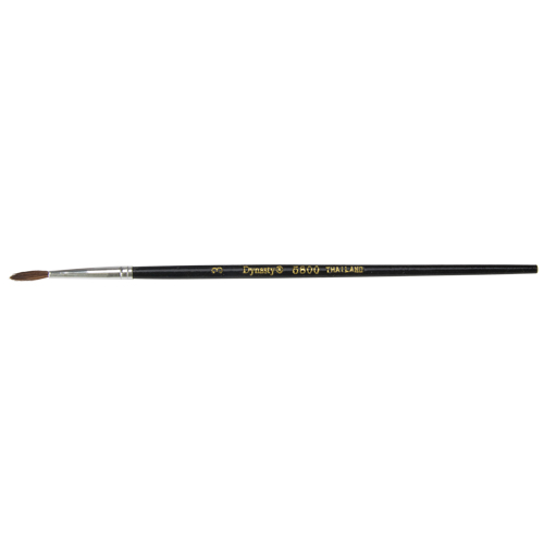 Black Pointed Bristle Artist Brush, 2.1 mm Brush Width, Camel Hair, Wood Handle NRZ Safety Inc.