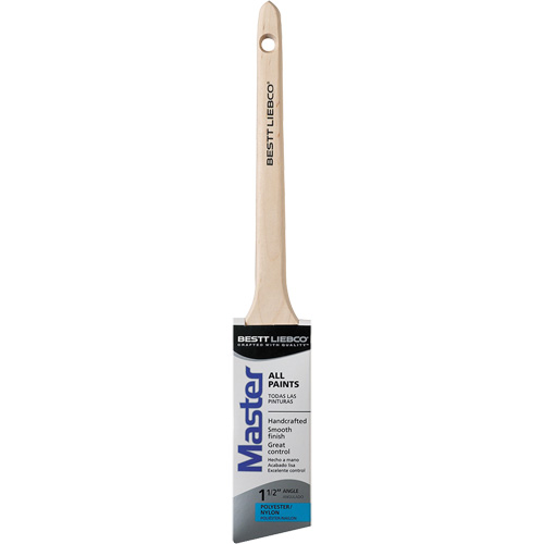 Master Thin Angle Sash Brush, Poly/Nylon, Wood Handle, 1-1/2" Width NRZ Safety Inc.