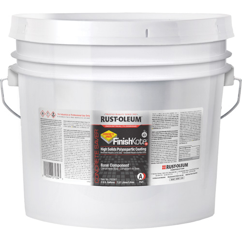 Concrete Saver&reg; FinishKote 80 High Solids Polyaspartic Floor Coating Part A, Pail, Clear/Tint Base NRZ Safety Inc.