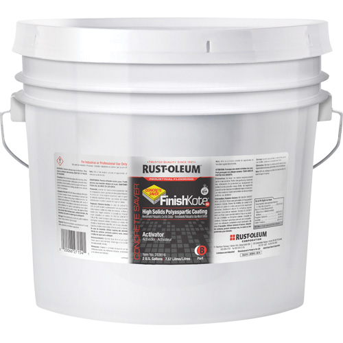 Concrete Saver&reg; FinishKote 80 High Solids Polyaspartic Floor Coating Part B, Pail, Clear/Tint Base NRZ Safety Inc.