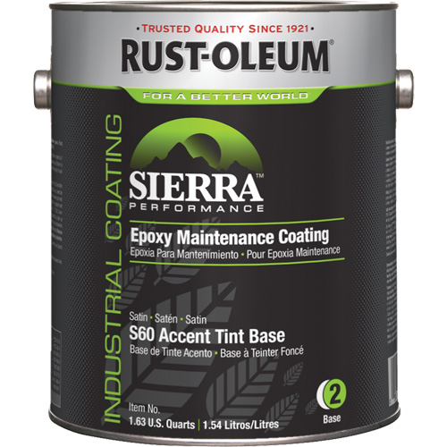 Rev&ecirc;tement dentretien &eacute;poxydique &agrave; base deau Sierra Performance S60 Base pour accents, Gallon, Base &agrave; teinter NRZ Safety Inc.