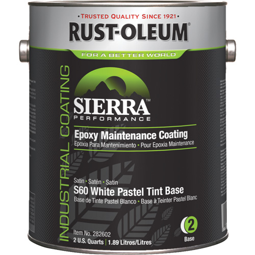 Rev&ecirc;tement dentretien &eacute;poxydique &agrave; base deau Sierra Performance S60 Couche de base pastel, Gallon, Base &agrave; teinter NRZ Safety Inc.