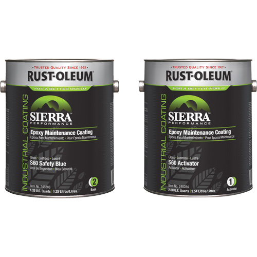 Sierra S60 Water-Based Epoxy Maintenance Coating Kit, Gallon, Blue NRZ Safety Inc.