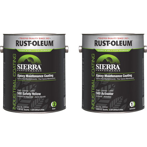 Trousse de rev&ecirc;tement dentretien &eacute;poxydique &agrave; base deau Sierra S60, Gallon, Jaune NRZ Safety Inc.