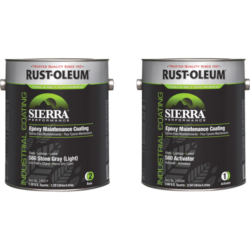 Trousse de rev&ecirc;tement dentretien &eacute;poxydique &agrave; base deau Sierra S60, Gallon, Gris NRZ Safety Inc.