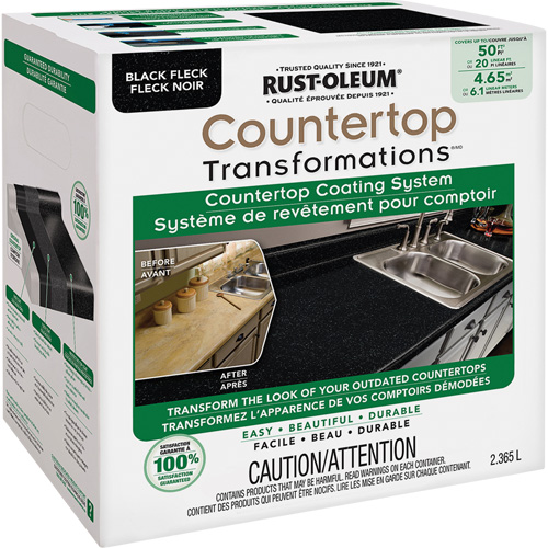 Syst&egrave;me de rev&ecirc;tement mouchet&eacute; pour comptoir Countertop Transformations, 2,37 L, Trousse, Tache noire NRZ Safety Inc.