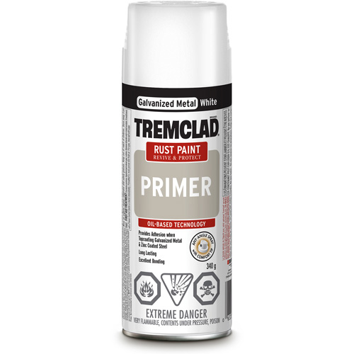 Couche de fond antirouille en vaporisateur Tremclad, Blanc galvanis&eacute;, Tr&egrave;s mat, Canette a&eacute;rosol NRZ Safety Inc.