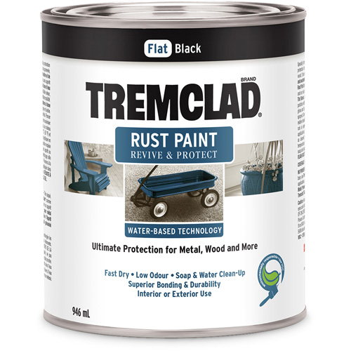 Tremclad&reg; Water-Based Rust Paint, 946 ml, Can, Black NRZ Safety Inc.