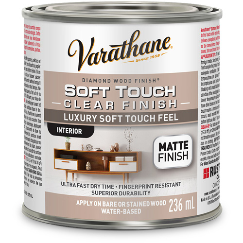 Rev&ecirc;tement &agrave; fini diamant pour bois Varathane, 236 ml, Transparent, Mat NRZ Safety Inc.