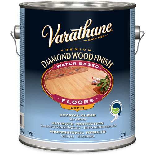 Varathane&reg; Diamond Wood Finish&reg; Floor Finish, 3.78 L, Clear, Satin NRZ Safety Inc.
