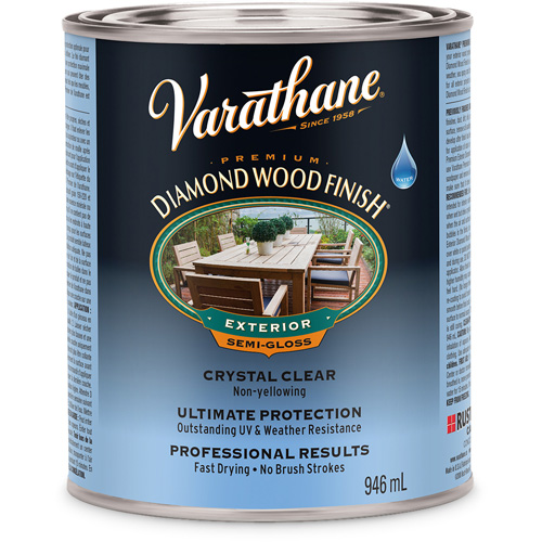 Varathane&reg; Diamond Wood Finish&reg; Exterior Finish, 946 ml, Clear, Semi-Gloss NRZ Safety Inc.
