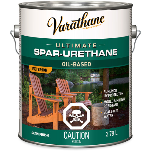 Varathane&reg; Diamond Outdoor Wood Finish, 3.78 L, Clear, Satin NRZ Safety Inc.