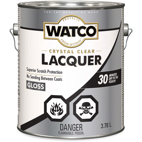 Watco&reg; Lacquer Wood Finish, 3.78 L, Clear, Gloss NRZ Safety Inc.