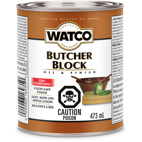 Watco&reg; Butcher Block Oil & Finish, 473 ml, Clear, Transparent NRZ Safety Inc.