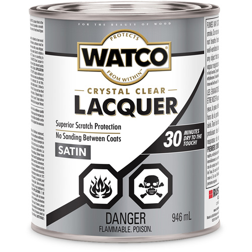 Watco&reg; Lacquer Wood Finish, 946 ml, Clear, Satin NRZ Safety Inc.