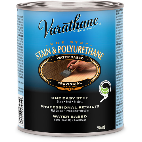 Teinture et rev&ecirc;tement &agrave; base de polyur&eacute;thane en une seule &eacute;tape Varathane, 946 ml, Provincial NRZ Safety Inc.